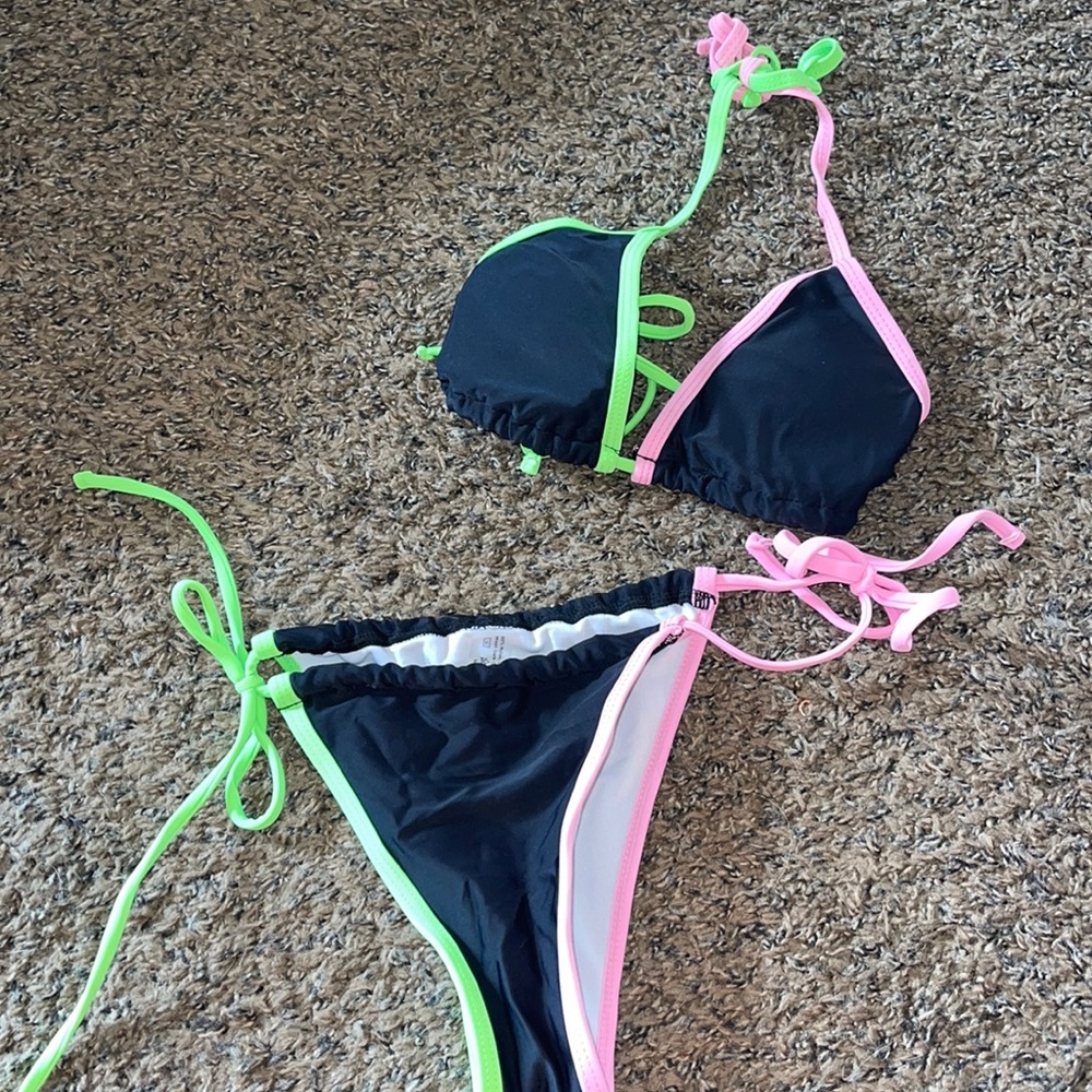 Shein, Size S, Light pink, green, black